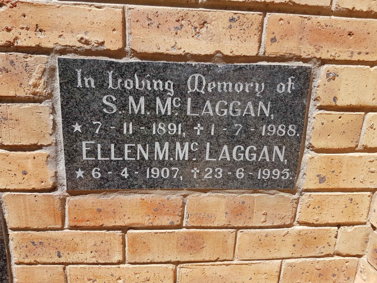 McLAGGAN S.M. 1891-1988 &amp; Ellen M. 1907-1995