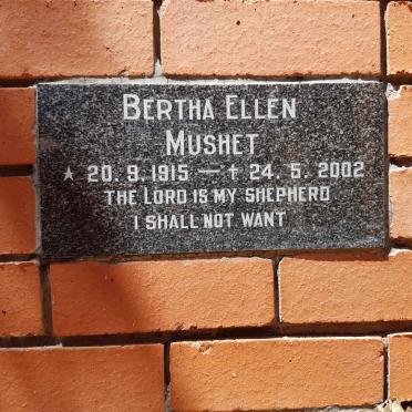 MUSHET Bertha Ellen 1915-2002