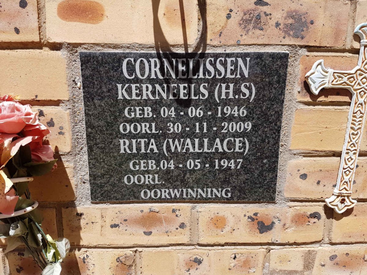 CORNELISSEN H.S. 1946-2009 &amp; Rita WALLACE 1947-