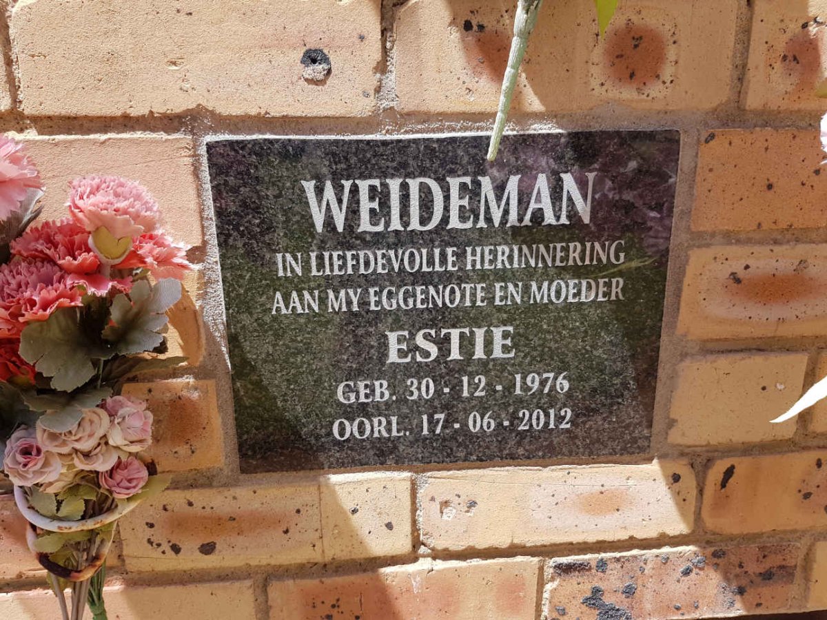 WEIDEMAN Estie 1976-2012
