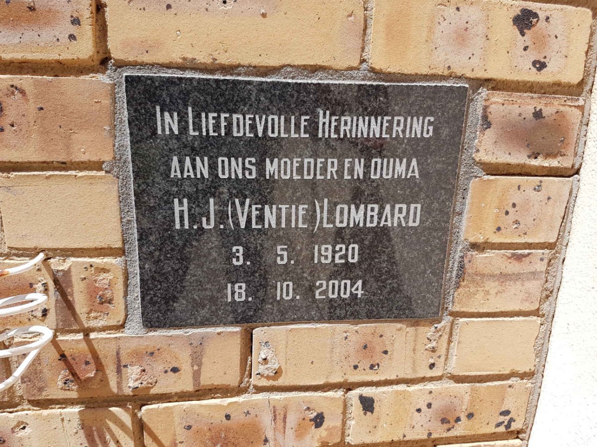 LOMBARD H.J. 1920-2004