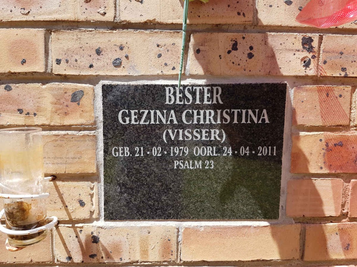 BESTER Gezina Christina nee VISSER 1979-2011