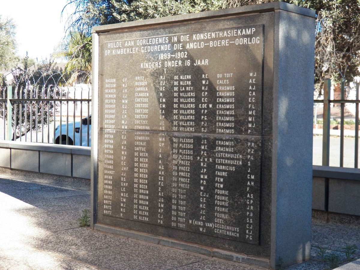 4. KIMBERLEY Konsentrasiekamp: Anglo-Boere-Oorlog 1899-1902