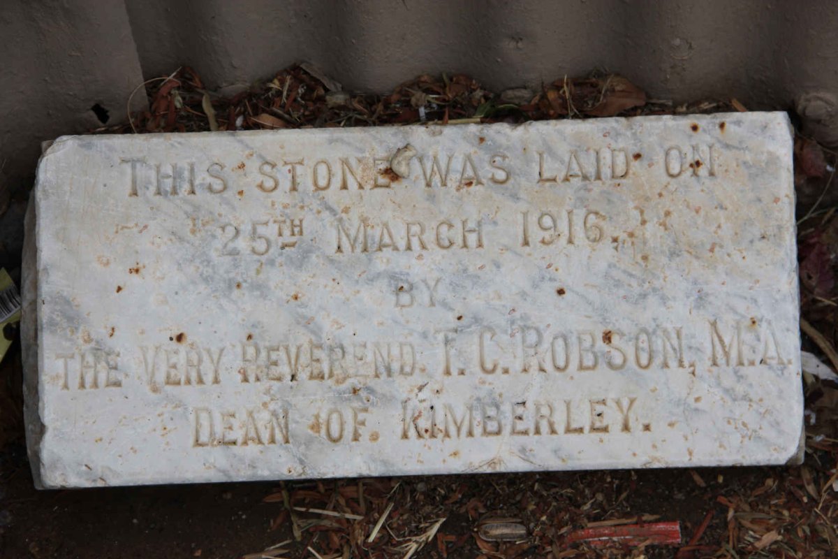 2. This stone was laid by the Very Reverend T.C. ROBSON
