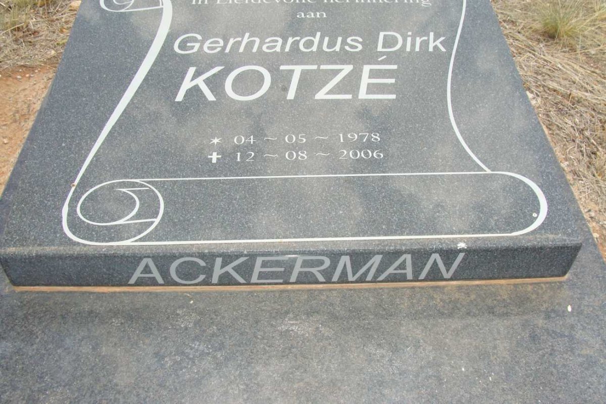 ACKERMAN Gerhardus Dirk KOTZÉ 1978-2006