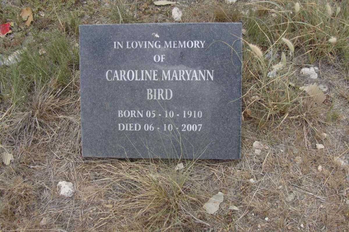 BIRD Caroline Maryann 1910-2007