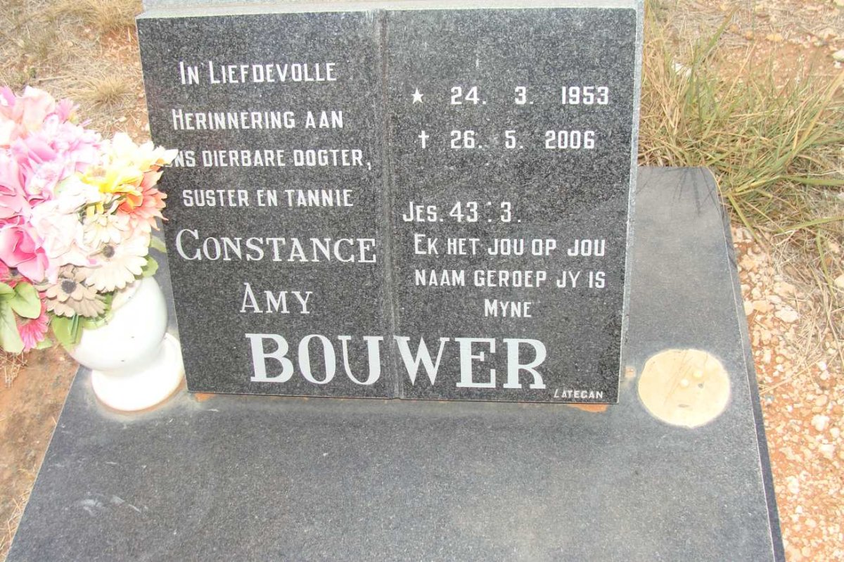 BOUWER Constance Amy 1953-2006