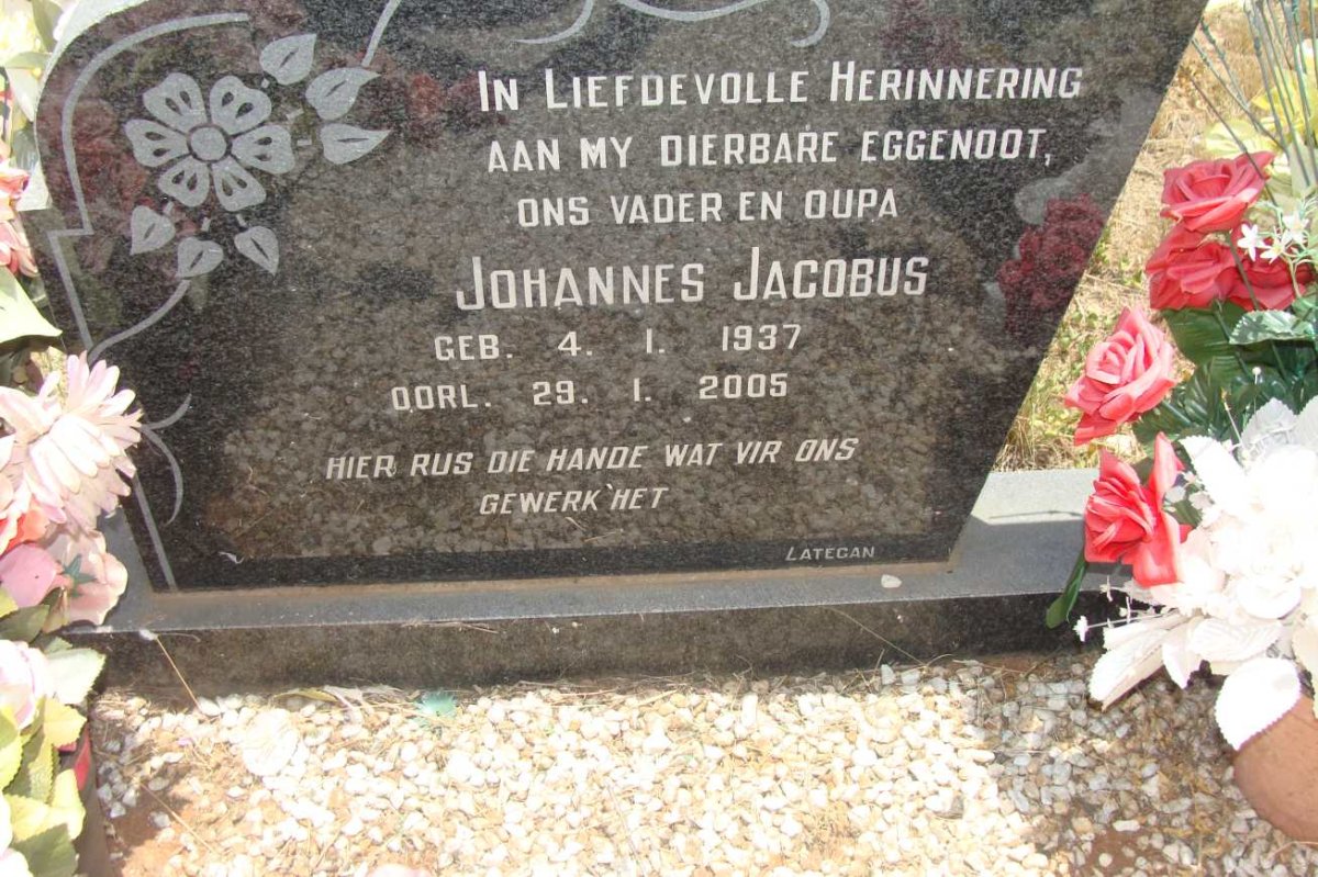 BOSCH Johannes Jacobus, van 1937-2005
