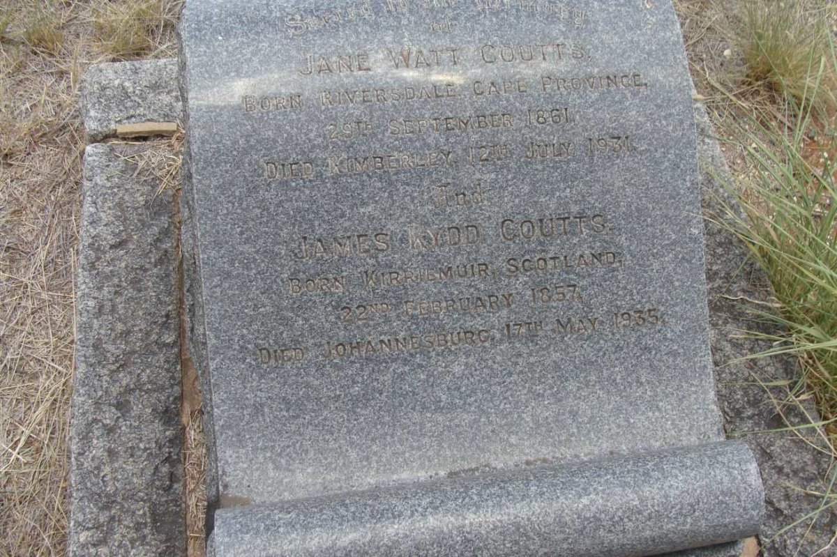 COUTTS James Kydd 1857-1935 &amp; Jane Watt 1861-1931