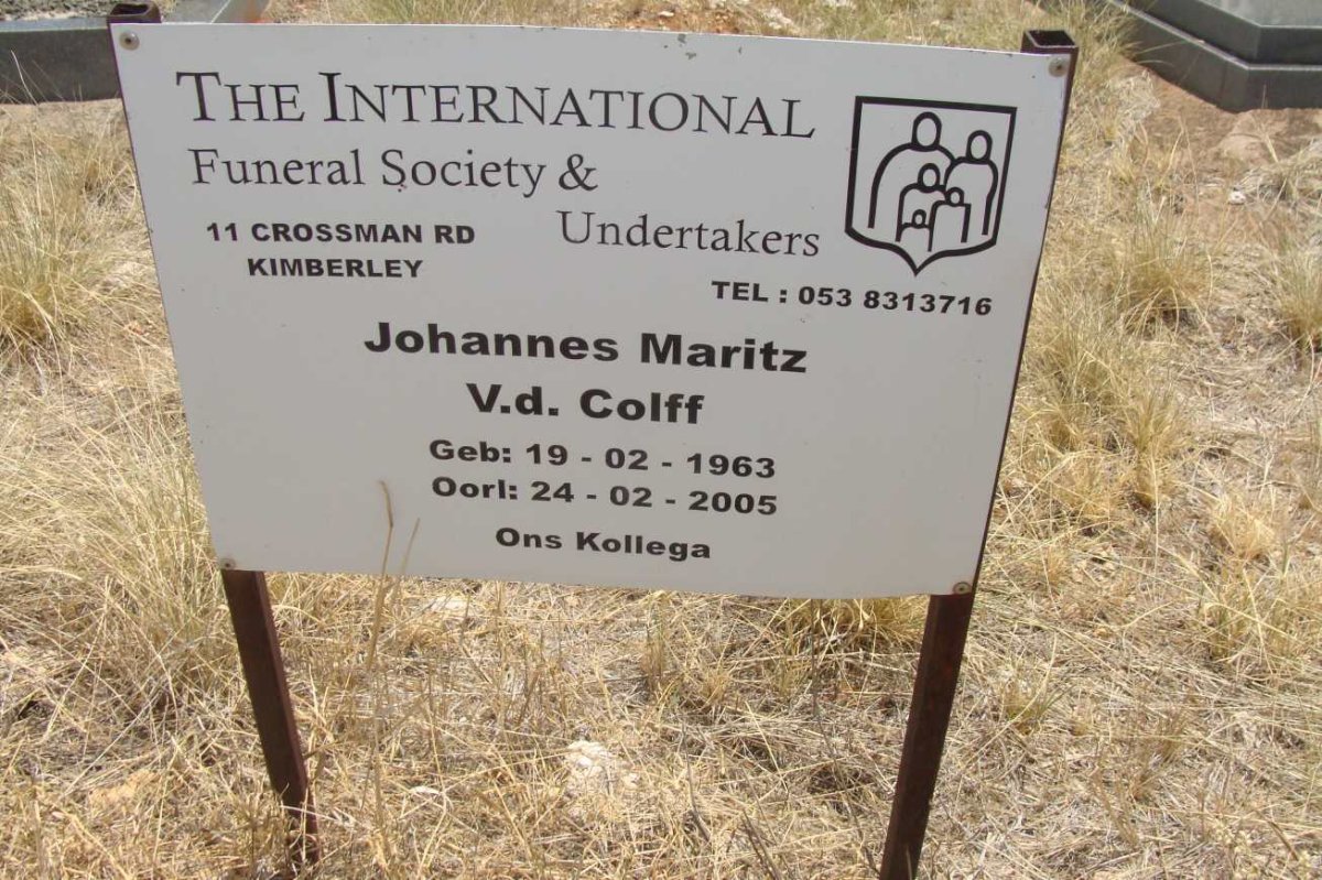 COLFF Johannes Maritz, v.d. 1963-2005