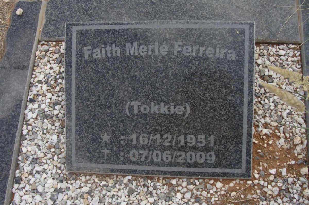 FERREIRA Faith Merlé 1951-2009
