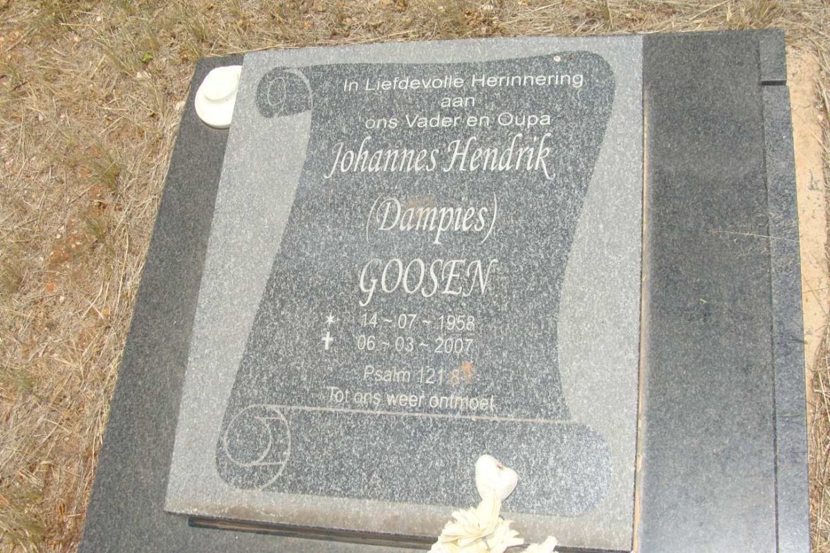 GOOSEN Johannes Hendrik 1958-2007