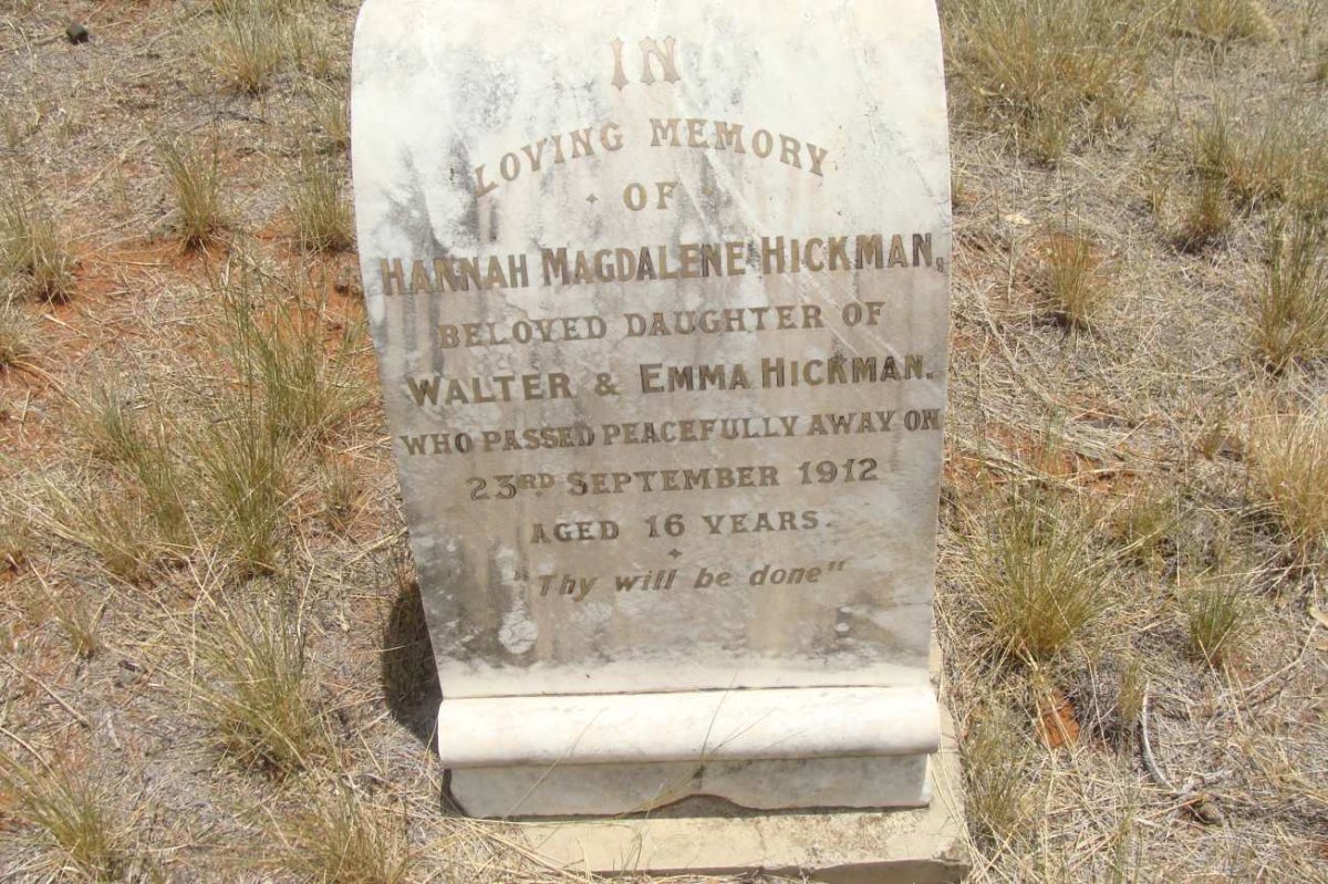HICKMAN Hannah Magdalene -1912