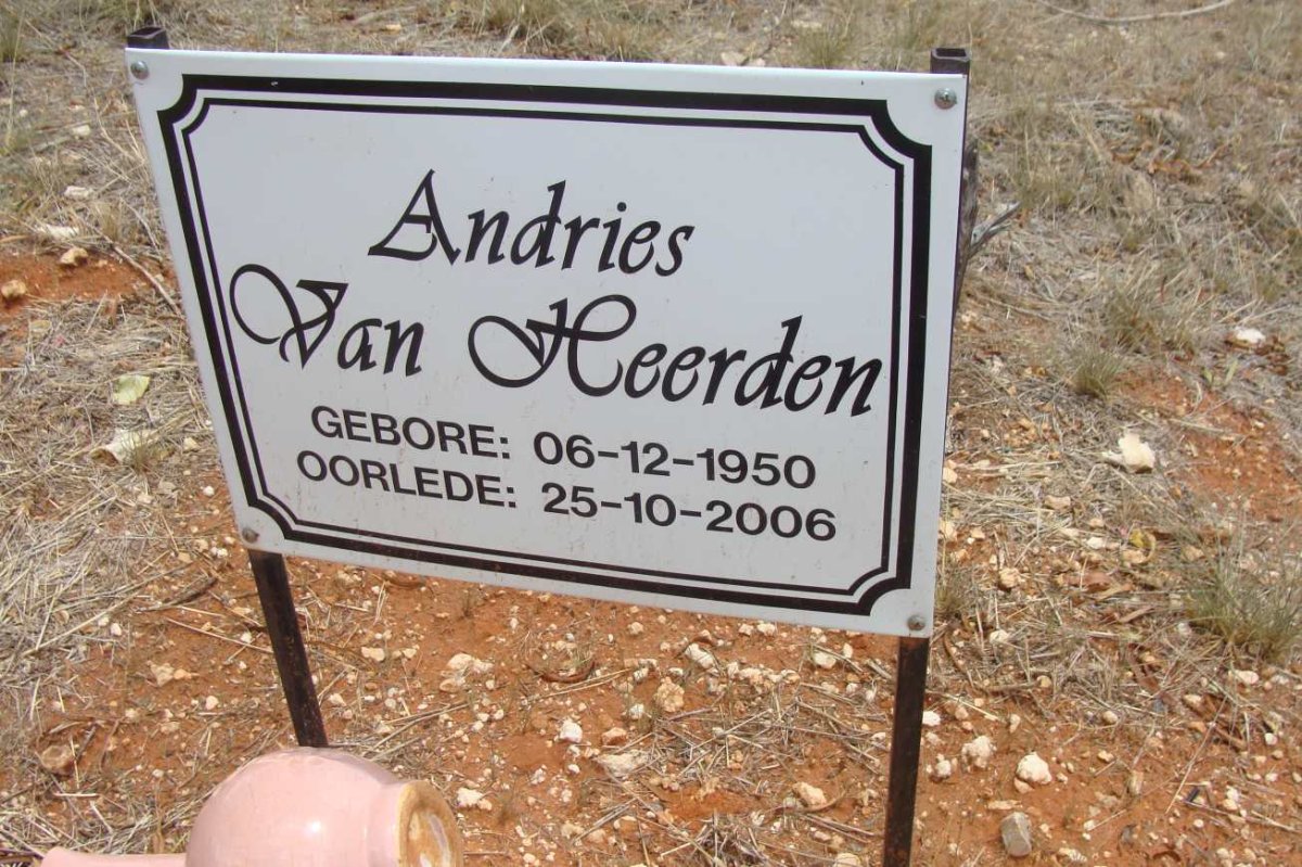 HEERDEN Andries, van 1950-2006