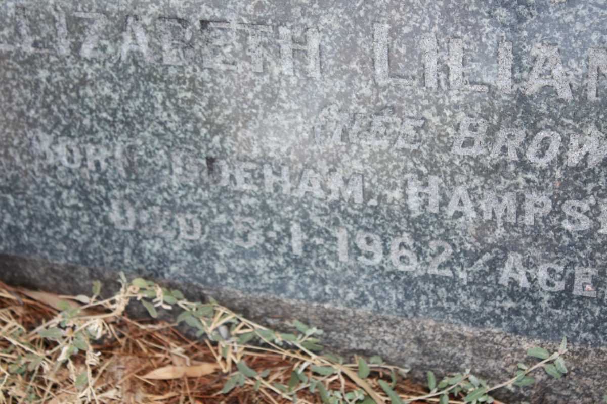 JARVIS Elizabeth Lilian M nee BROWN -1962