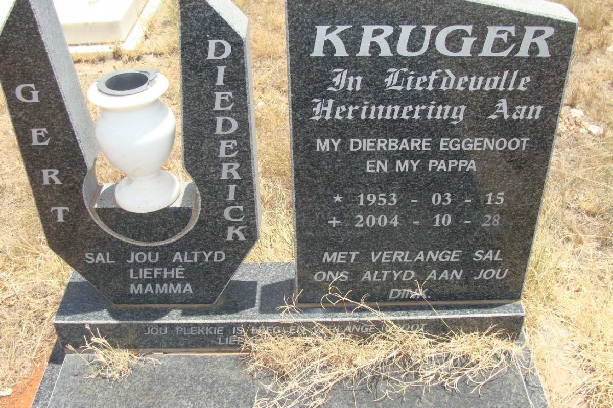 KRUGER Gert Diederick 1953-2004