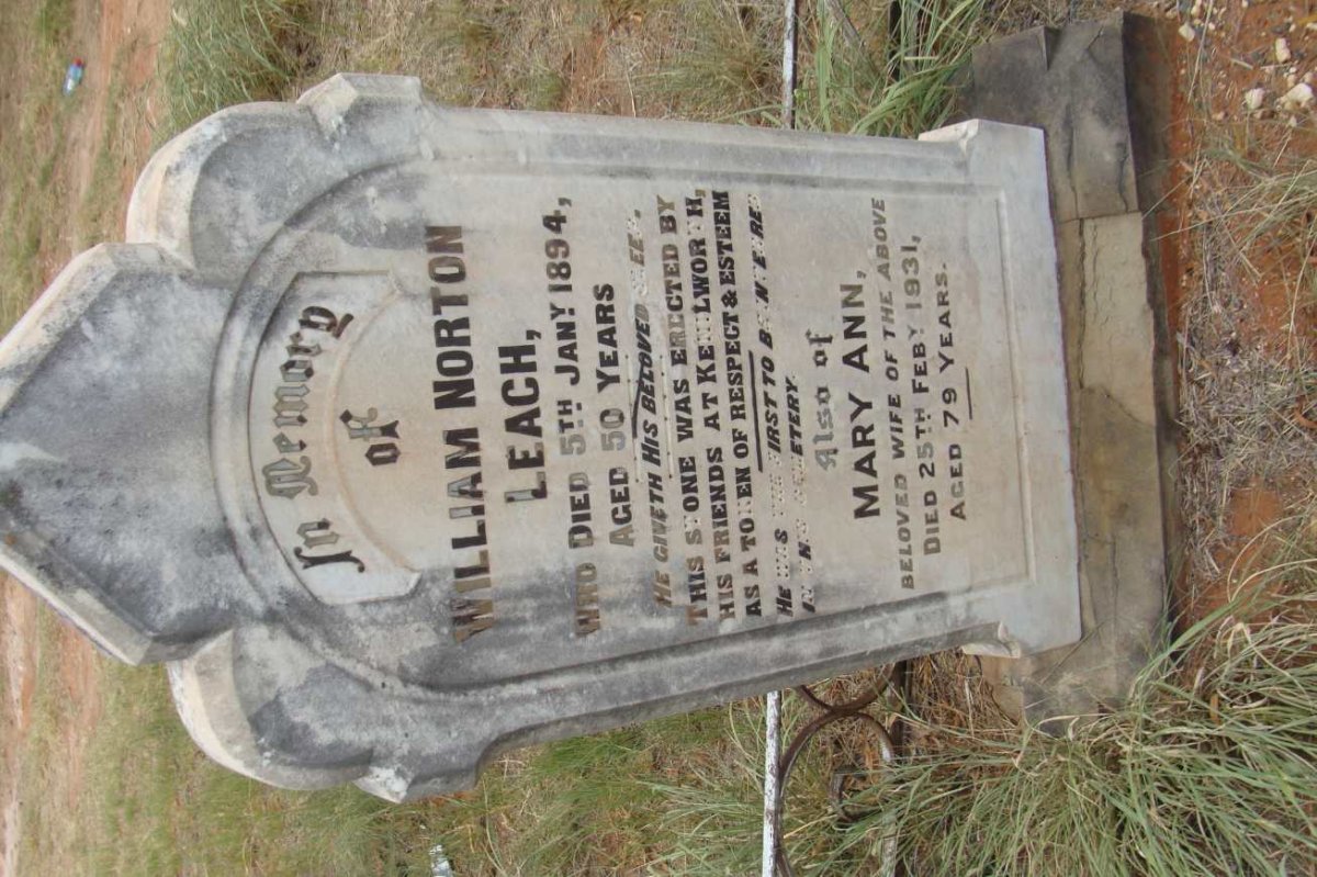 LEACH William Norton -1894 &amp; Mary Ann -1931