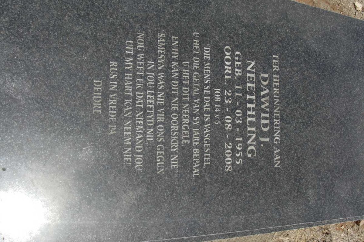 NEETHLING Dawid J. 1955-2008
