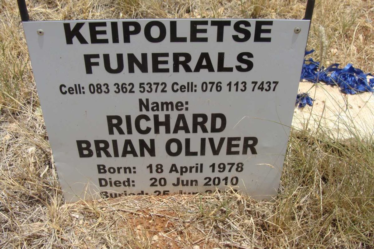 OLIVER Richard Brian 1978-2010