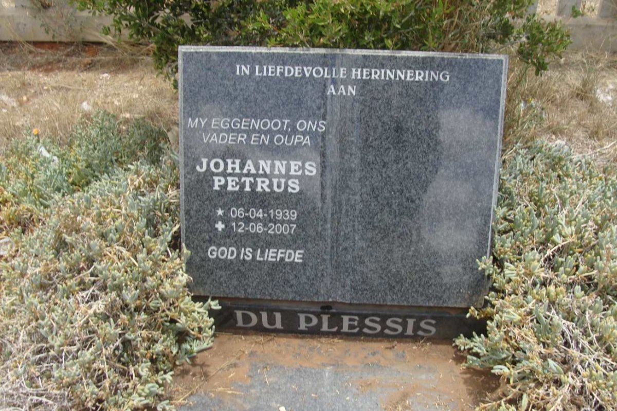 PLESSIS Johannes Petrus, du 1939-2007