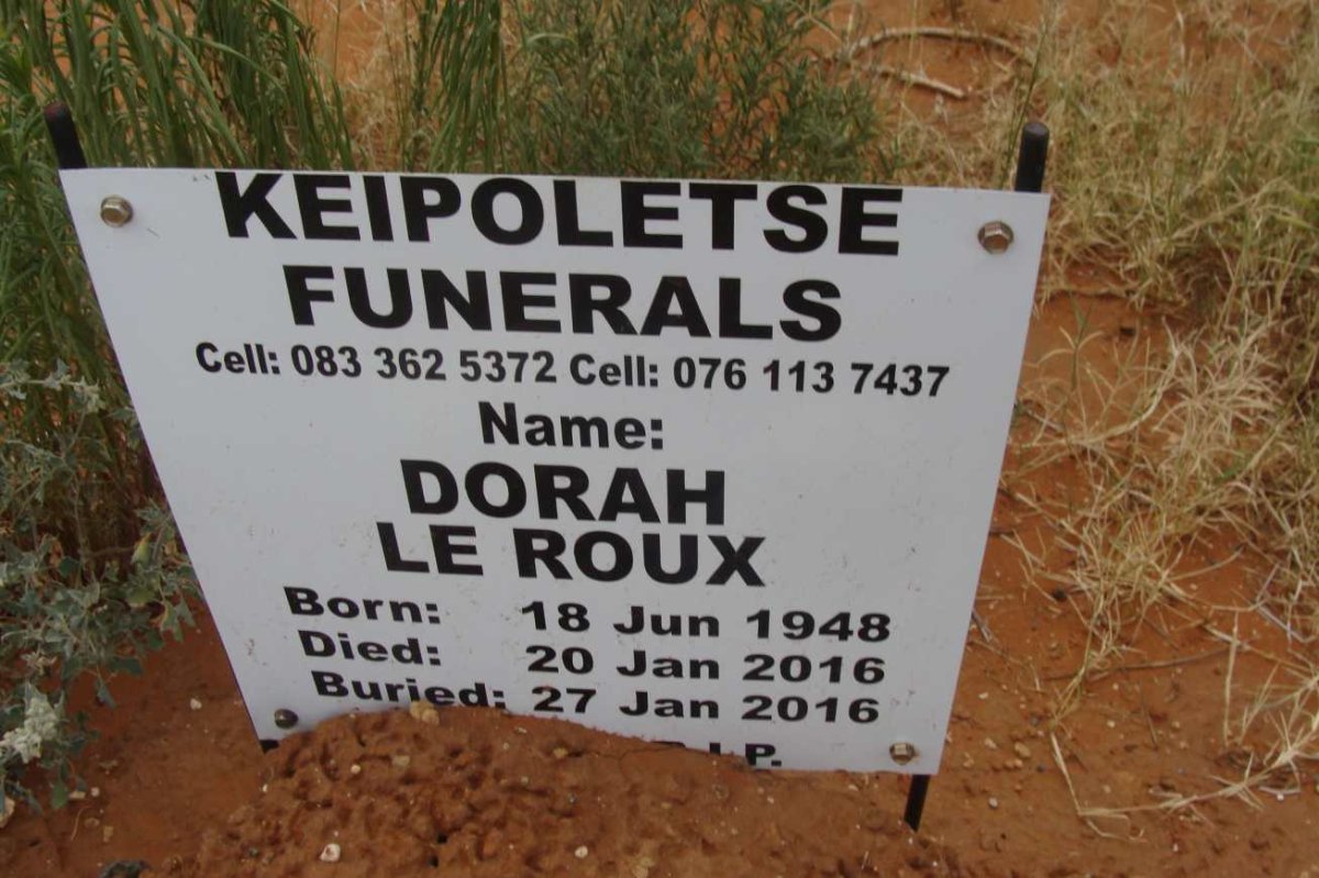 ROUX Dorah, le 1948-2016