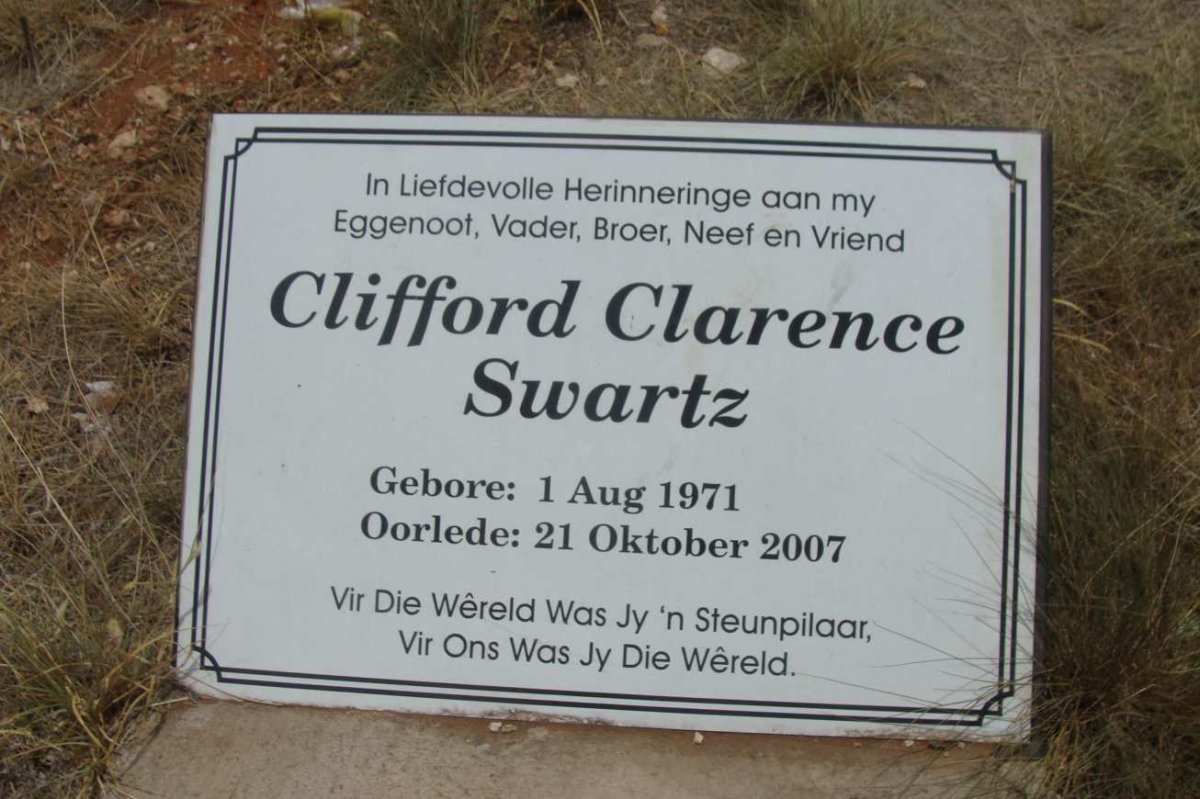 SWARTZ Clifford Clarence 1971-2007