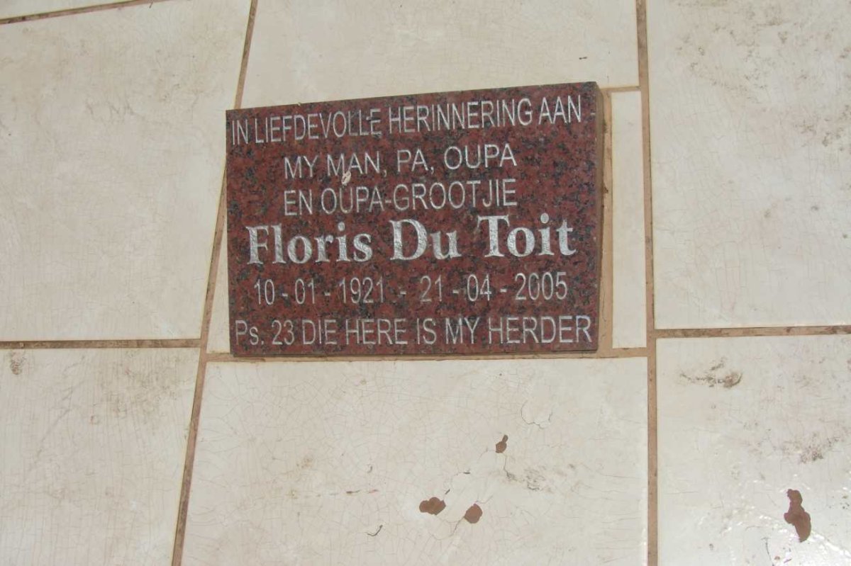 TOIT Floris, du 1921-2005