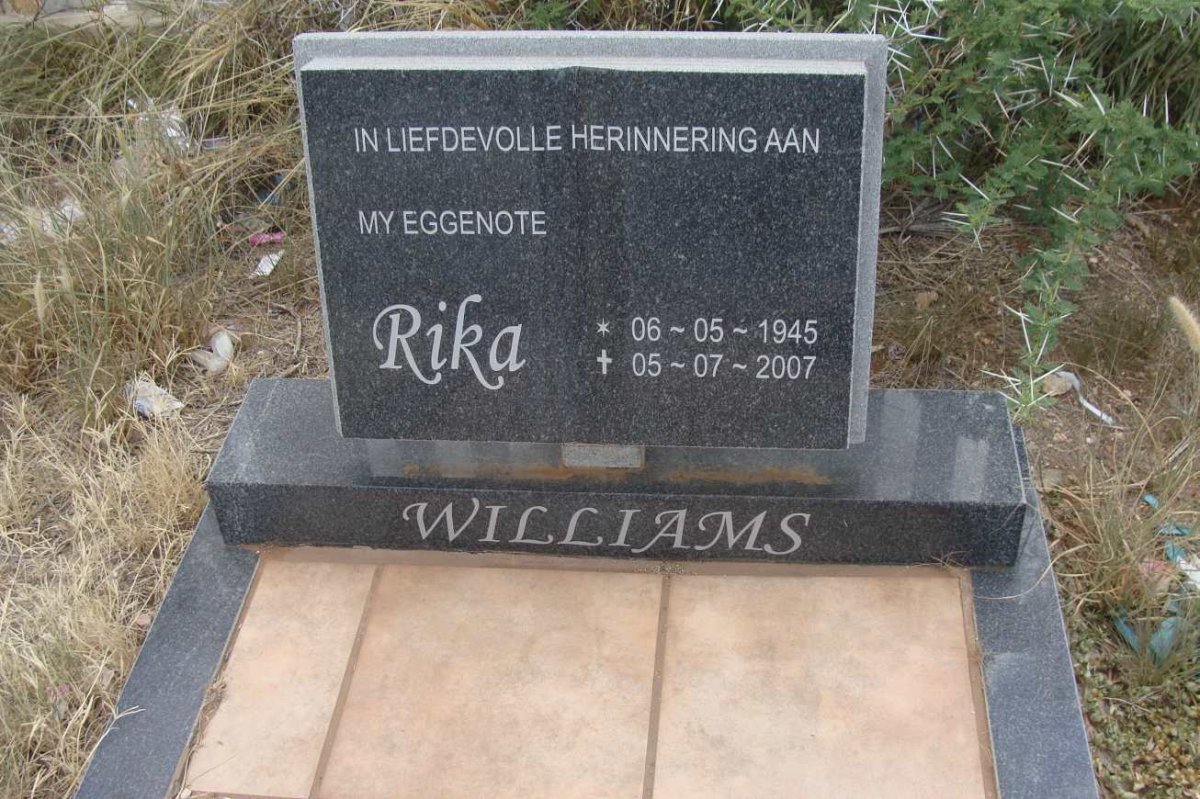 WILLIAMS Rika 1945-2007