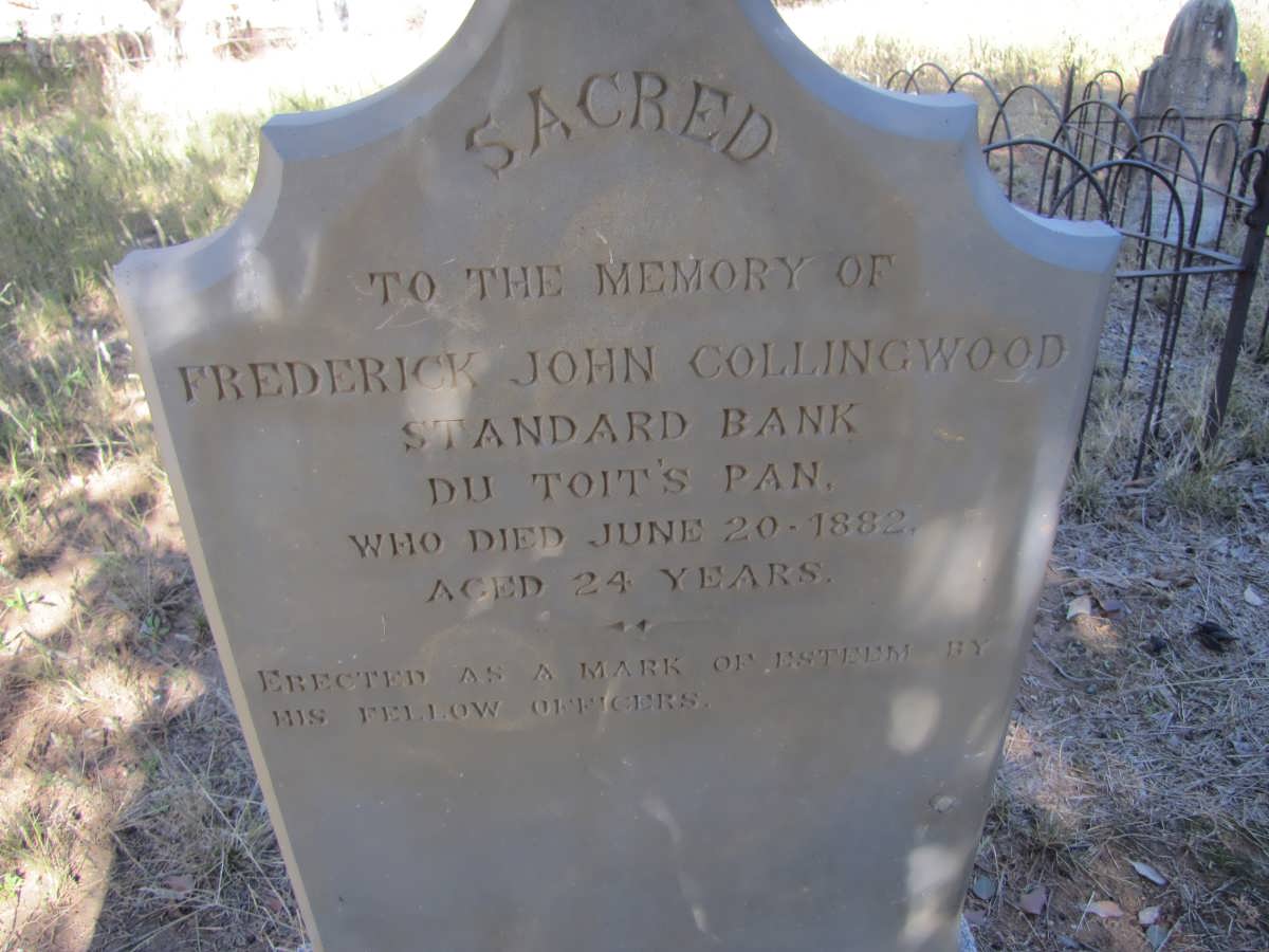 COLLINGWOOD Frederick John -1882