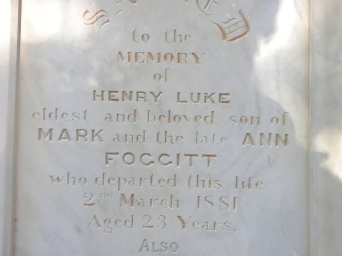 FOGGITT Mark -1883 :: FOGGITT Henry Luke -1881