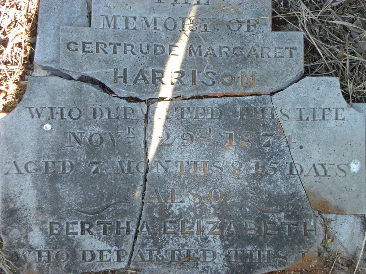 HARRISON Gertrude Margaret -1874 :: HARRISON Bertha Elizabeth ?