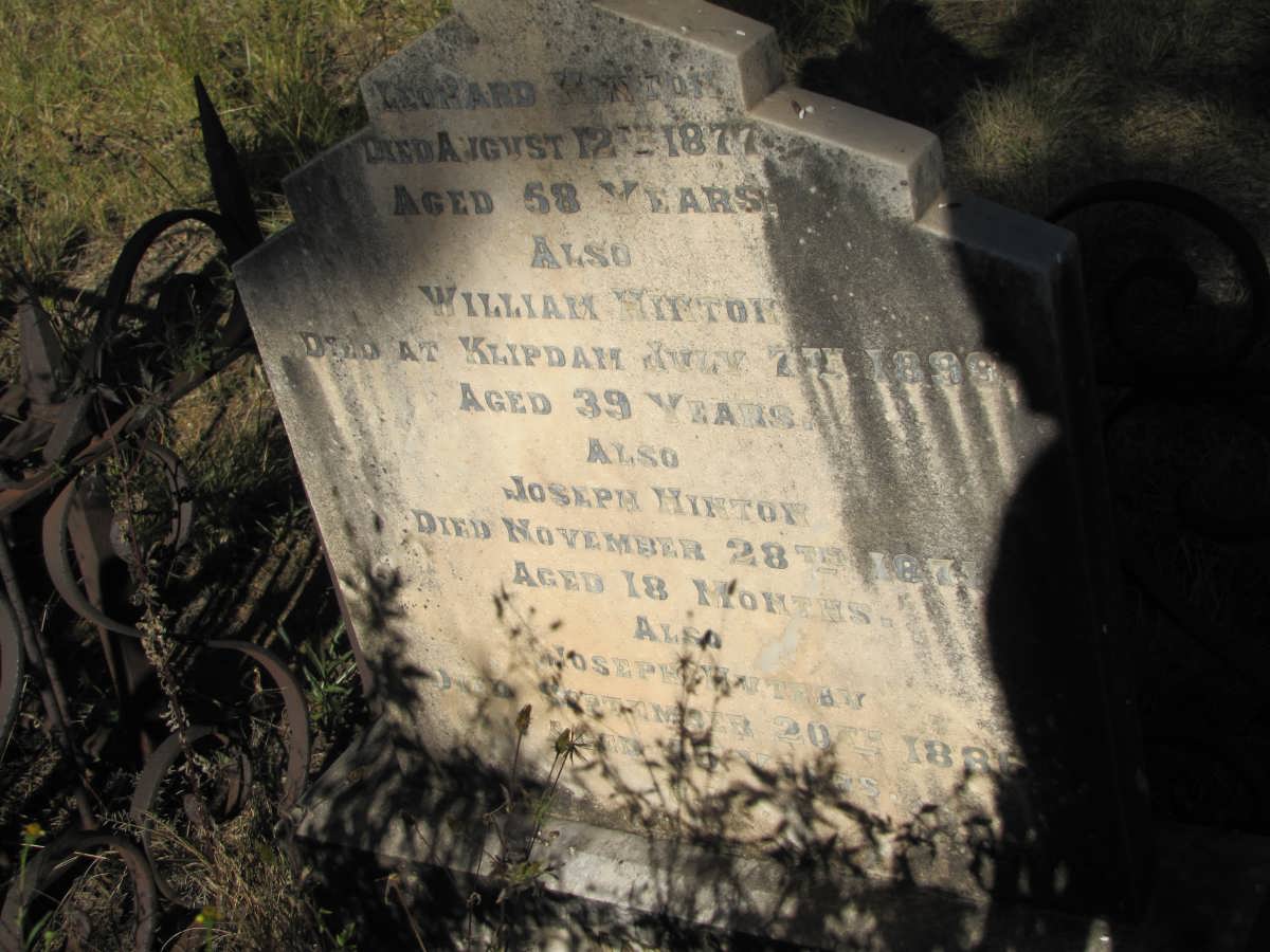 HINTON William -1898 :: HINTON Joseph -187? :: HINTON Joseph -1886