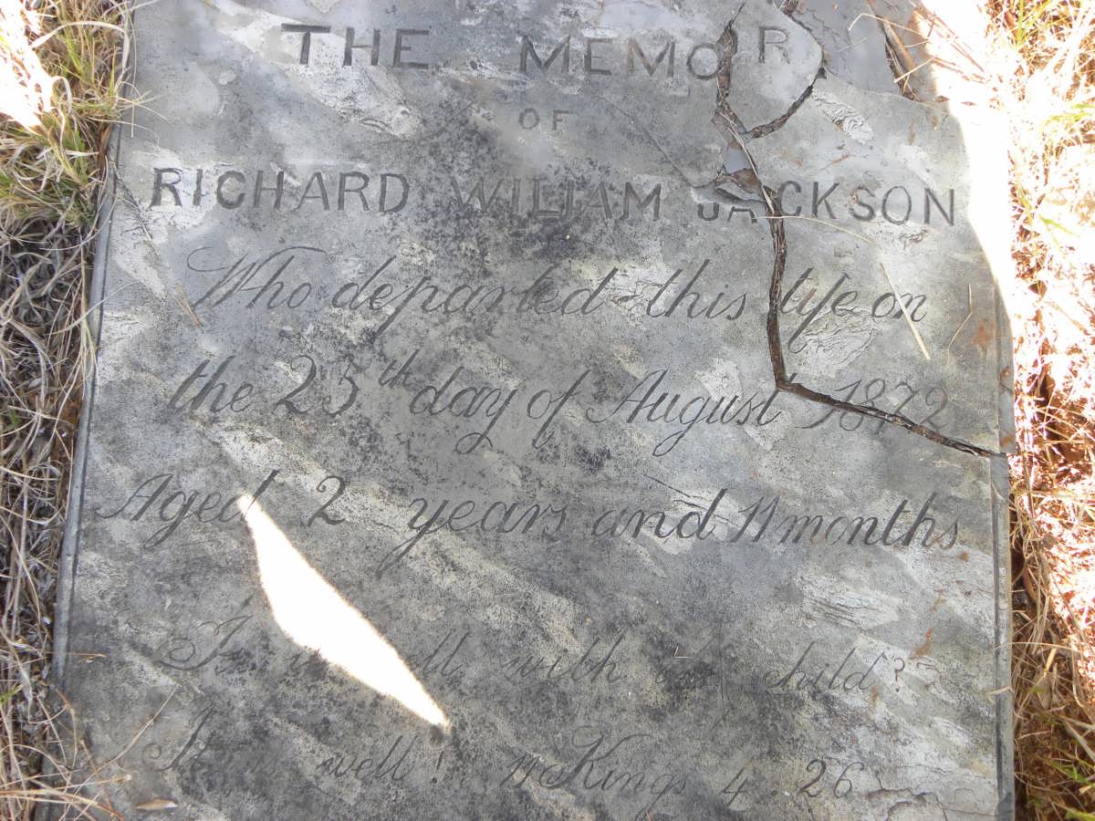 JACKSON Richard Wiliam -1872
