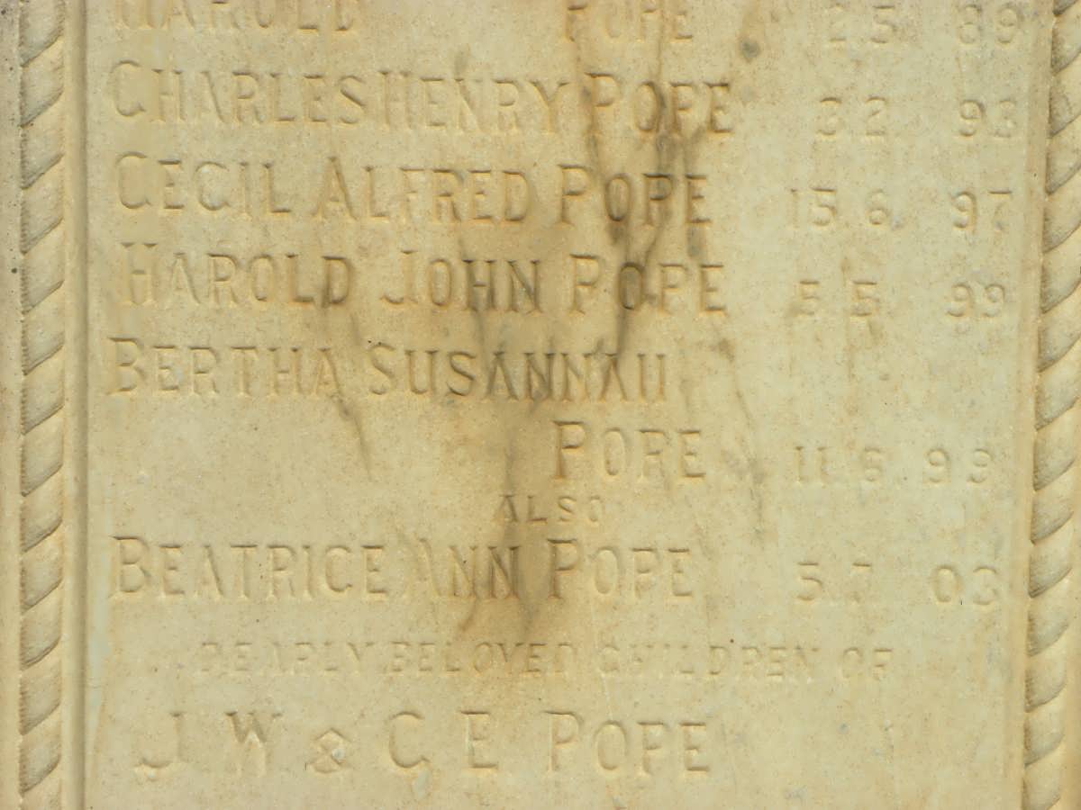 POPE William Wilberforce -1879 :: POPE Harold -1889 :: POPE Charles Henry -1893