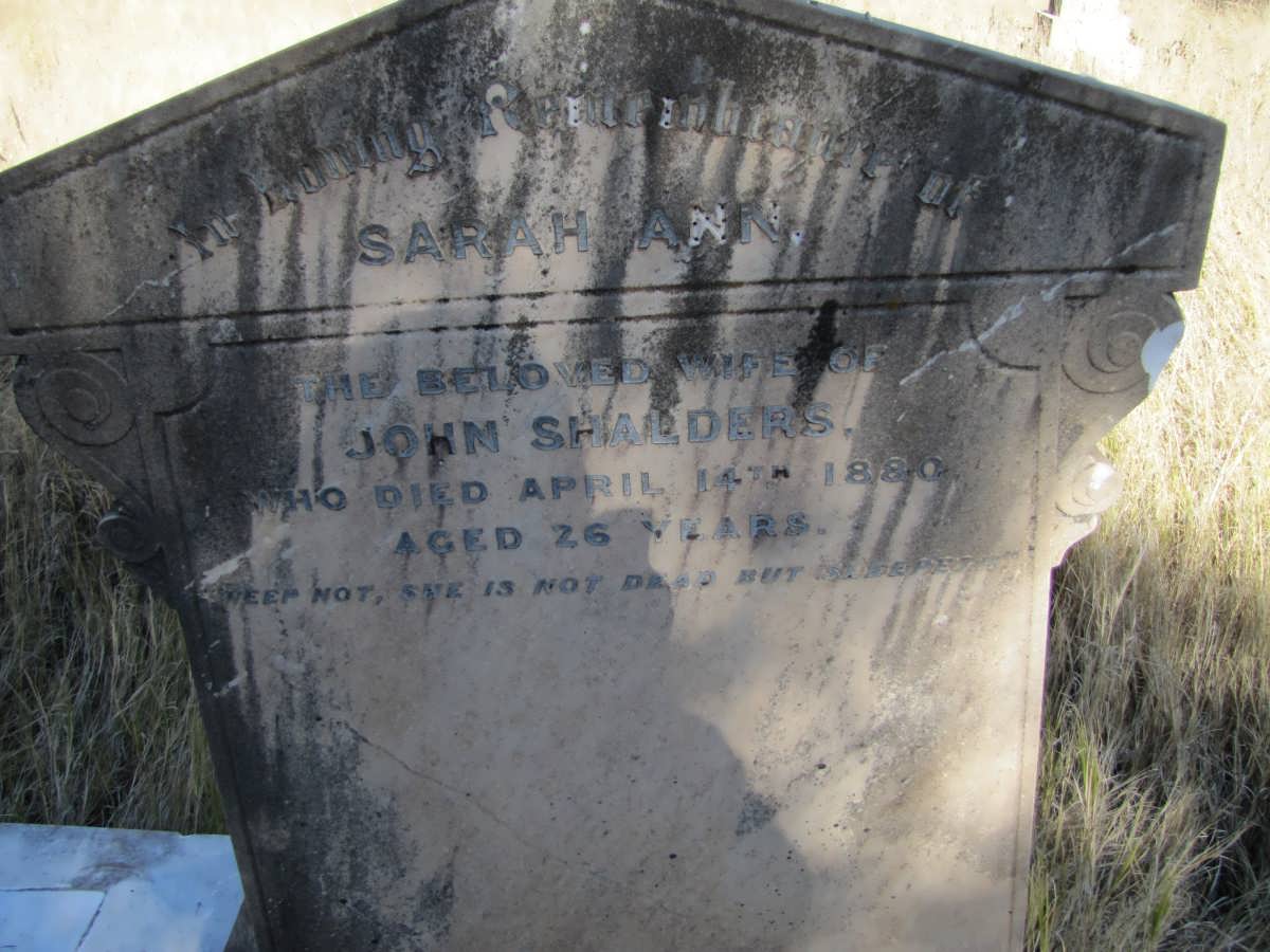 SHALDERS Sarah Ann -1880