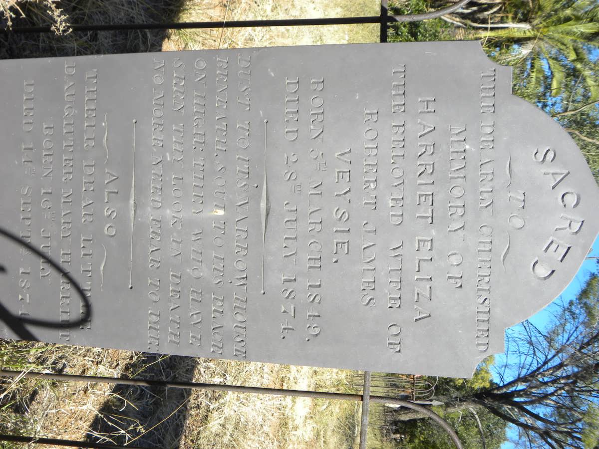 VEYSIE Harriet Eliza 1849-1974 :: VEYSIE Mary Harriet 1874-1874