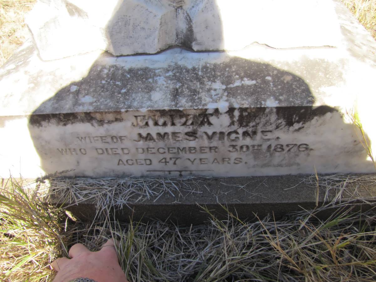 VIGNE James Talbot -1955 &amp; Eliza -1876