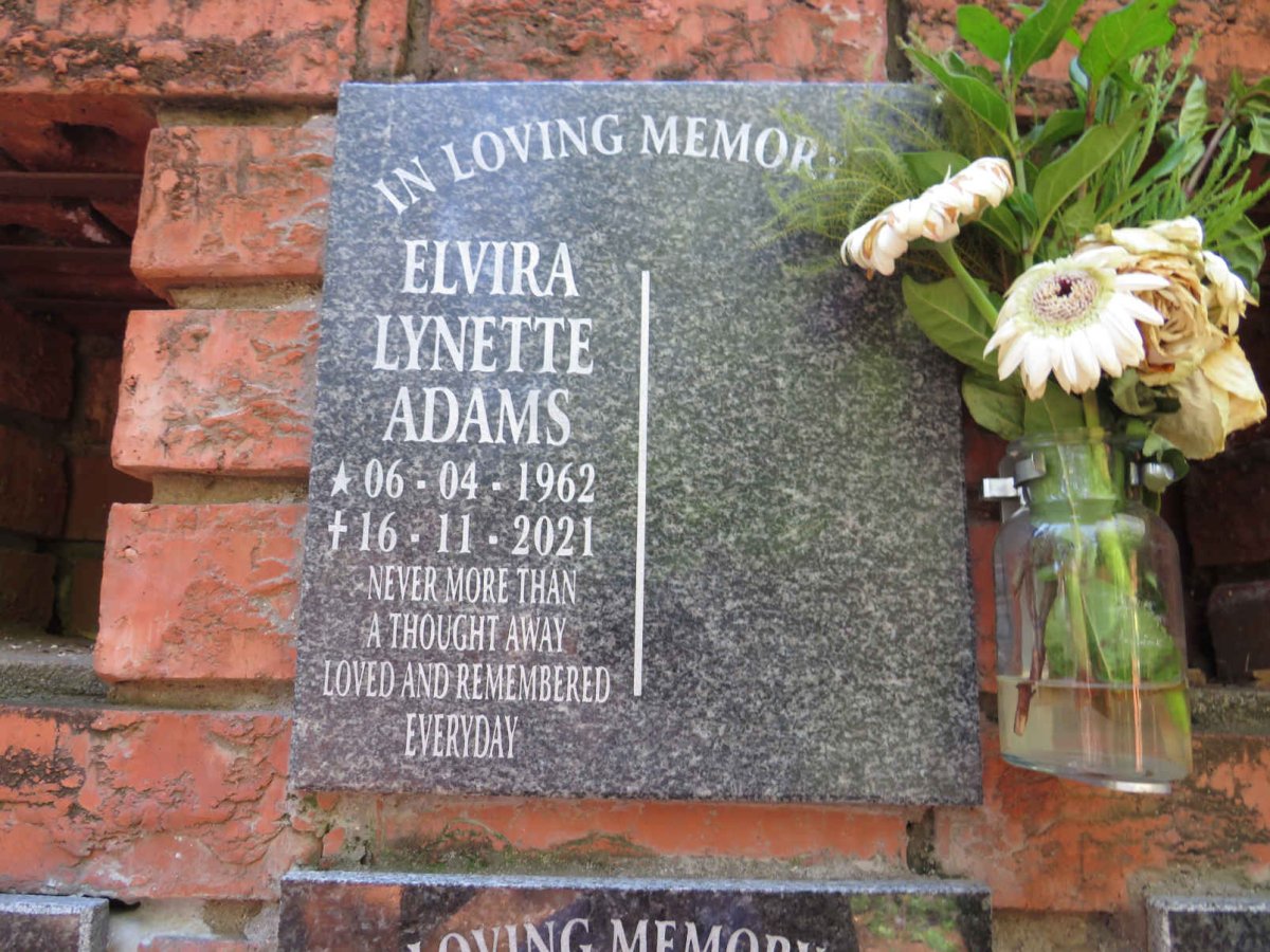 ADAMS Elvira Lynette 1962-2021