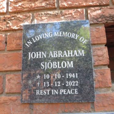 SJOBLOM John Abraham 1941-2022