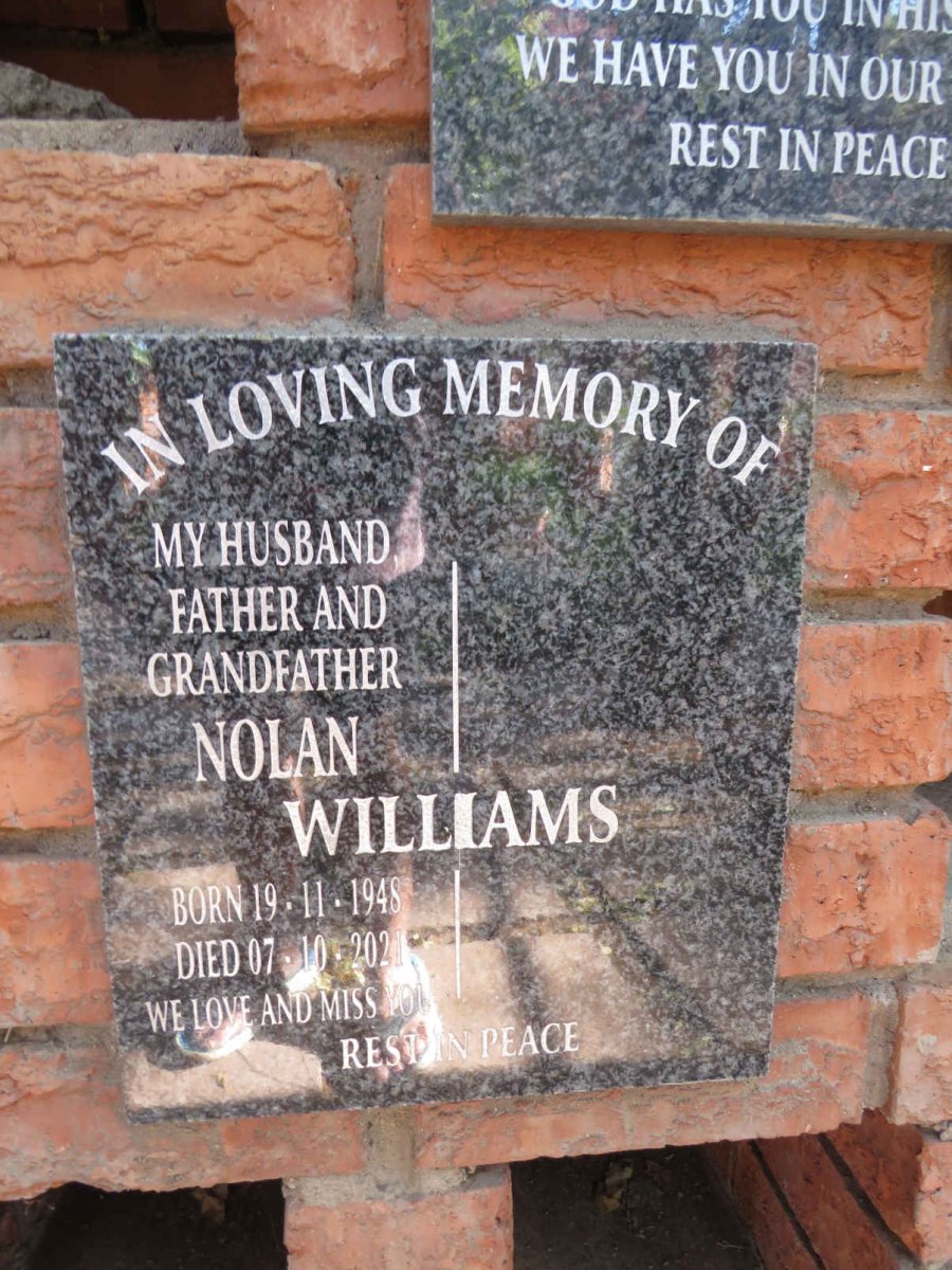 WILLIAMS Nolan 1948-2021