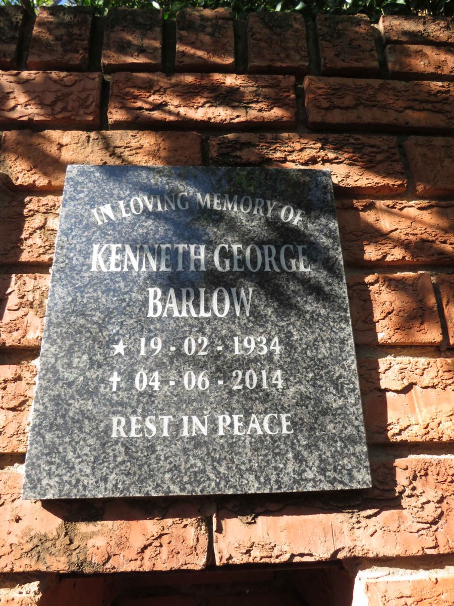 BARLOW Kenneth George 1934-2014