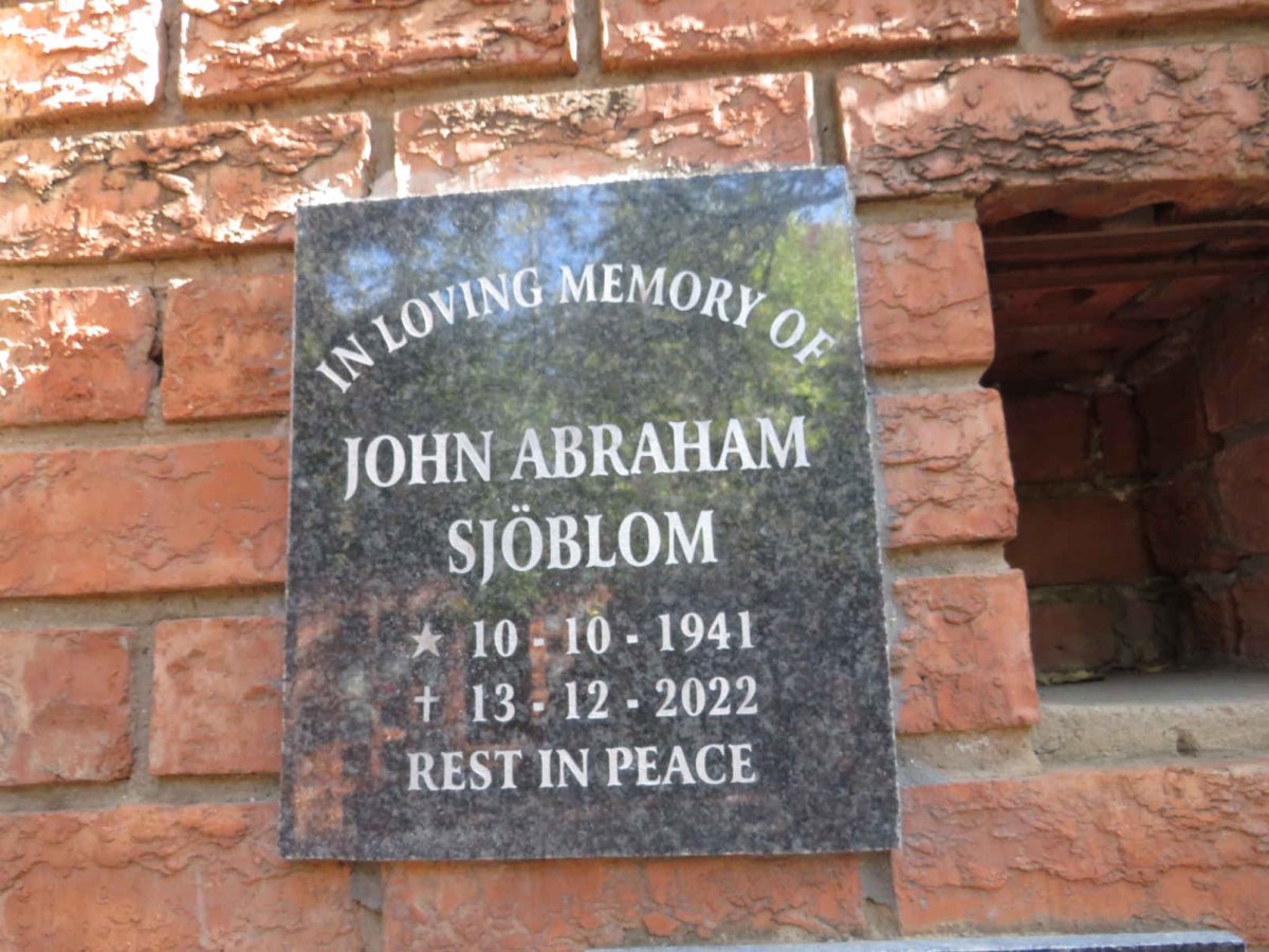 SJOBLOM John Abraham 1941-2022