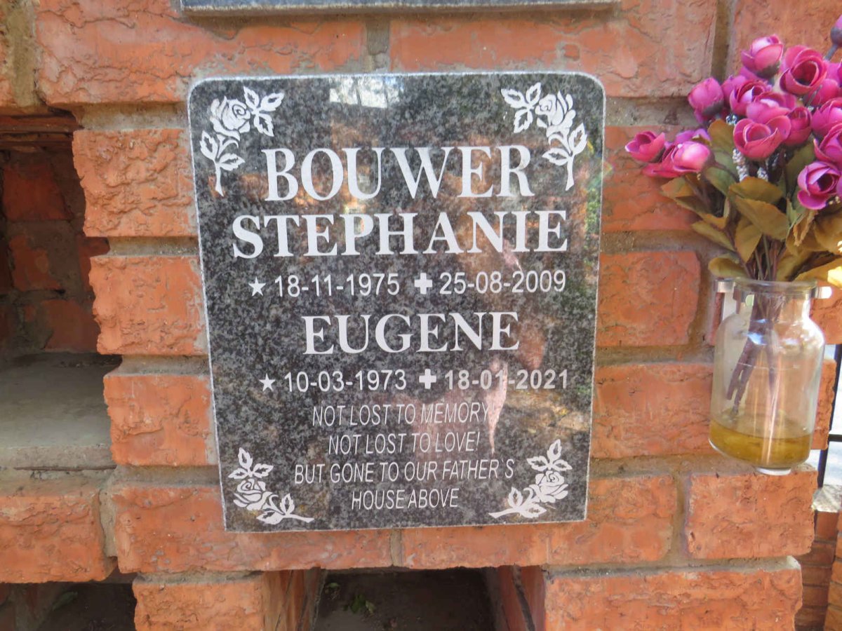 BOUWER Eugene 1973-2021 & Stephanie 1975-2009