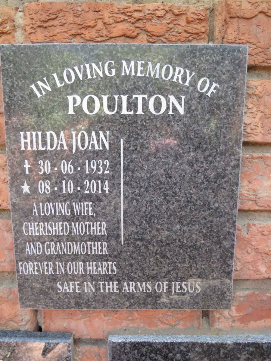 POULTON Hilda Joan 1932-2014