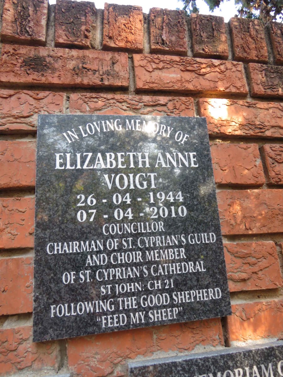 VOIGT Elizabeth Anne 1944-2010