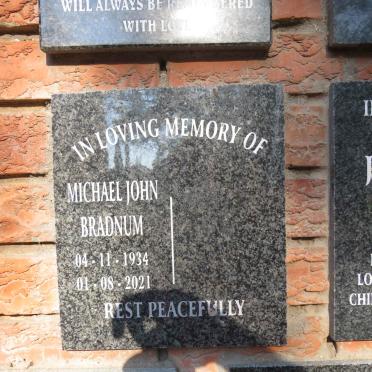 BRADNUM Michael John 1934-2021