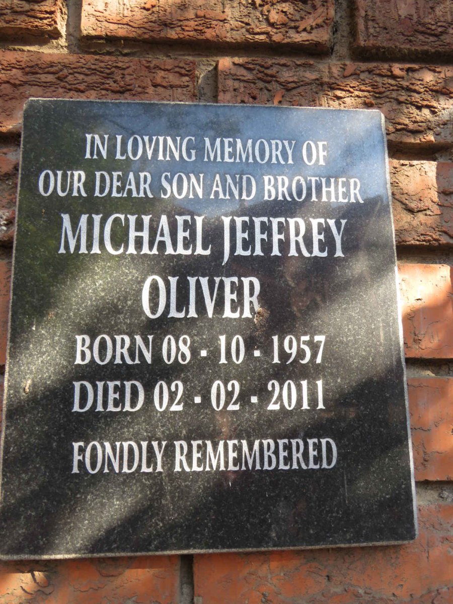 OLIVER Michael Jeffrey 1957-2011