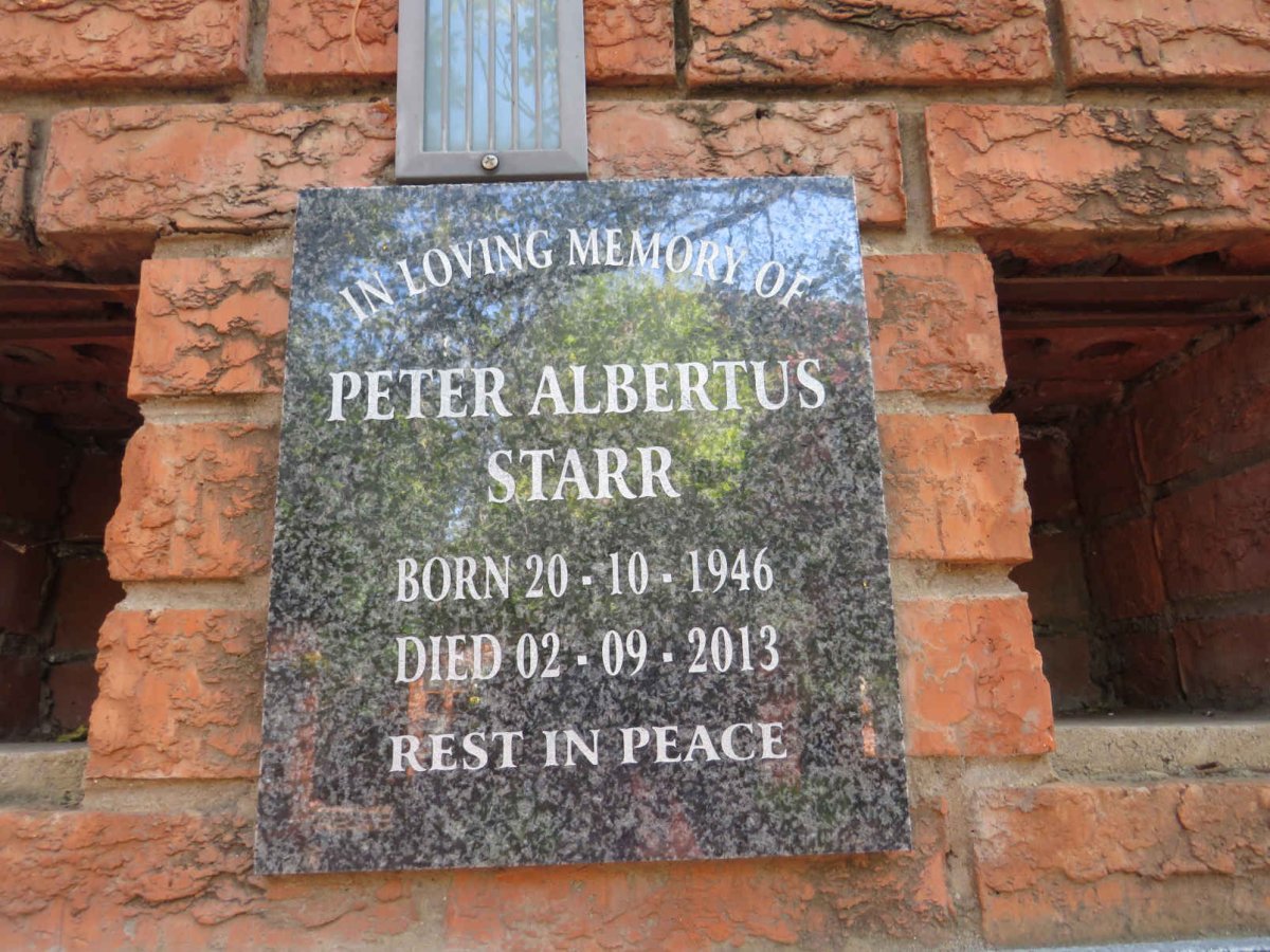 STARR Peter Albertus 1946-2013