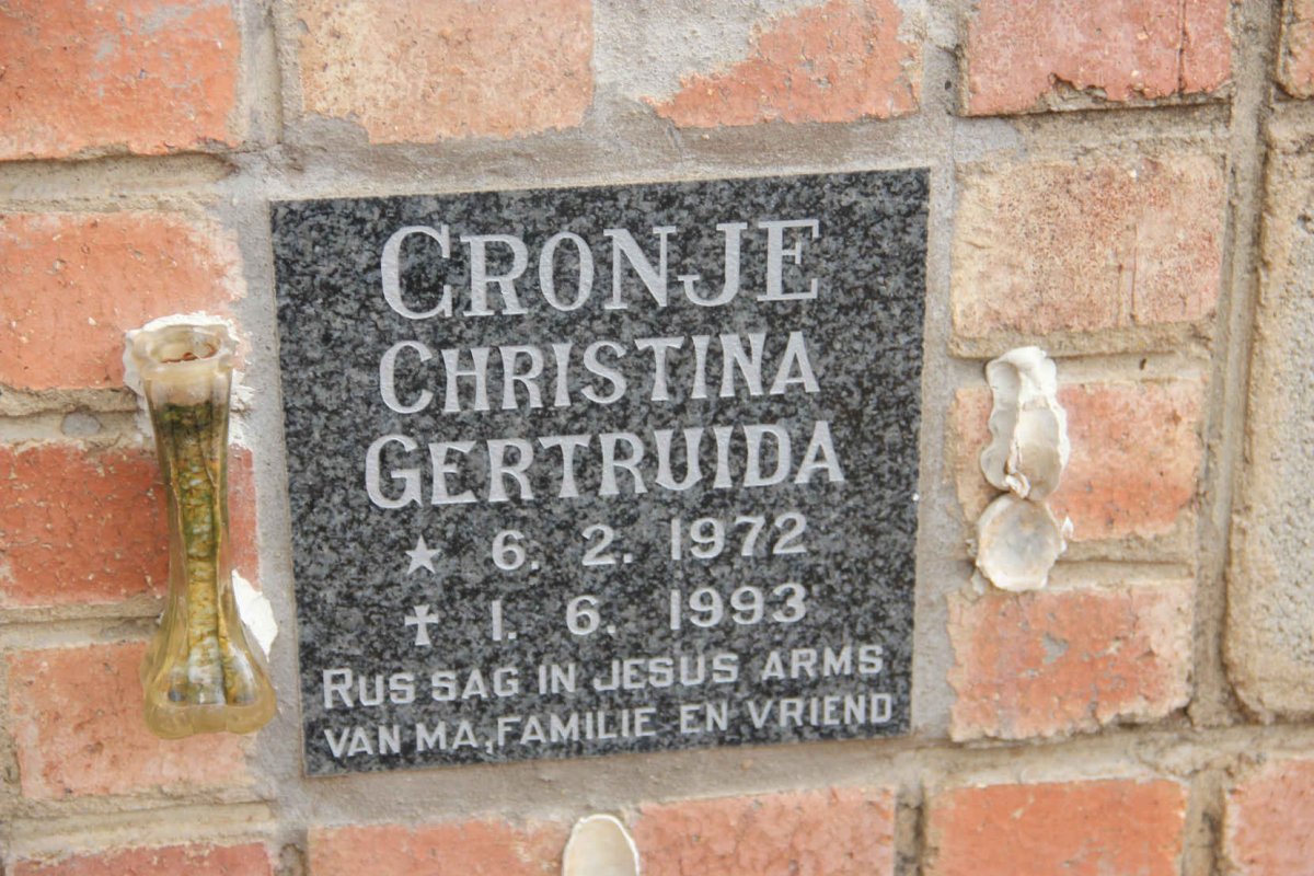 CRONJE Christina Gertruida 1972-1993