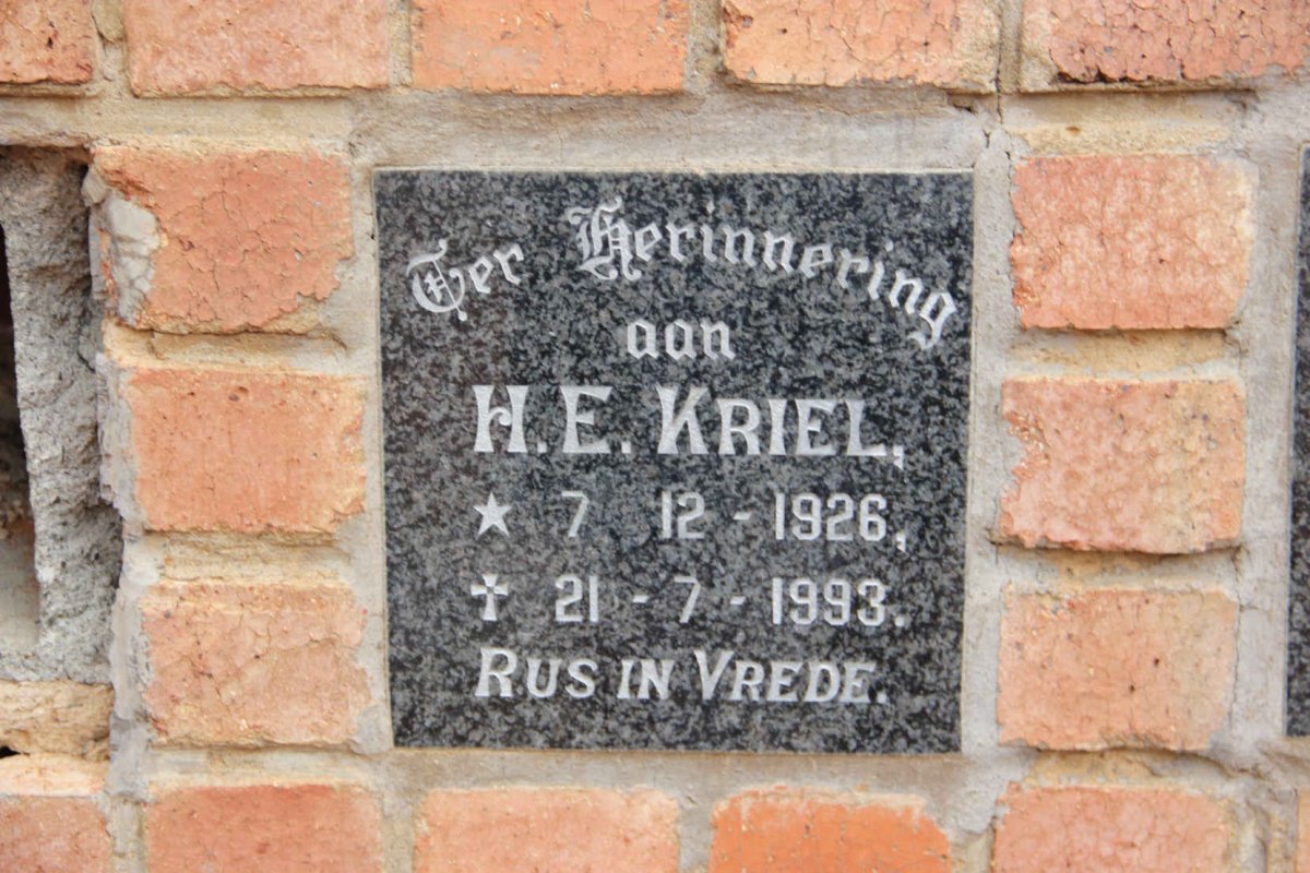 KRIEL H.E. 1926-1993